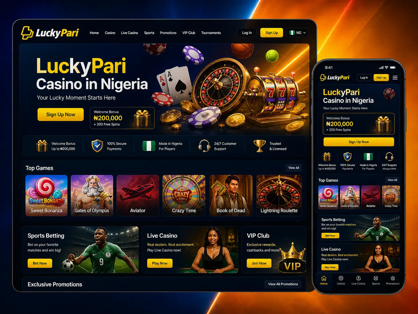 LuckyPari - Online Casino in Nigeria 2026
