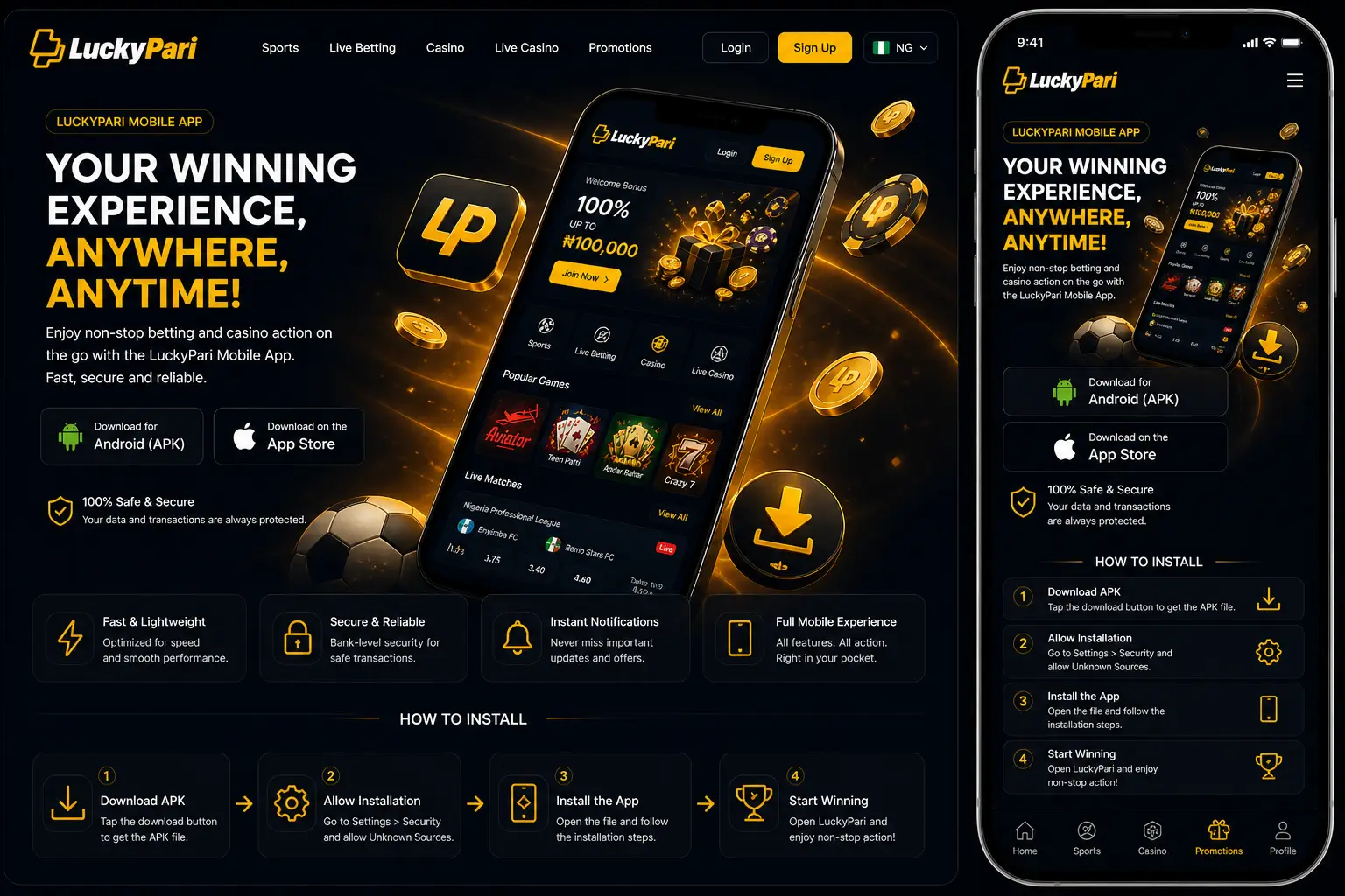LuckyPari on Mobile - App and Browser Access